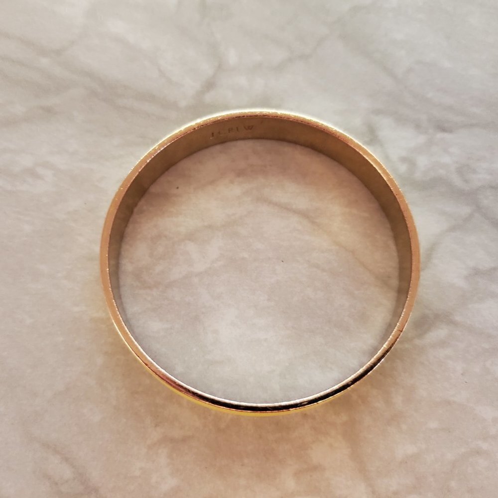 💛 Vintage 1990s 90s J.Crew Yellow Enamal Skinny Bangle Bracelet 💛 - Picture 7 of 9